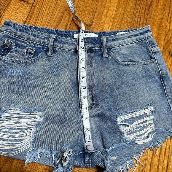 Kancan Estilo Women’s Distressed High Waist Denim Short Shorts Sz 28/9 - Picture 7 of 7